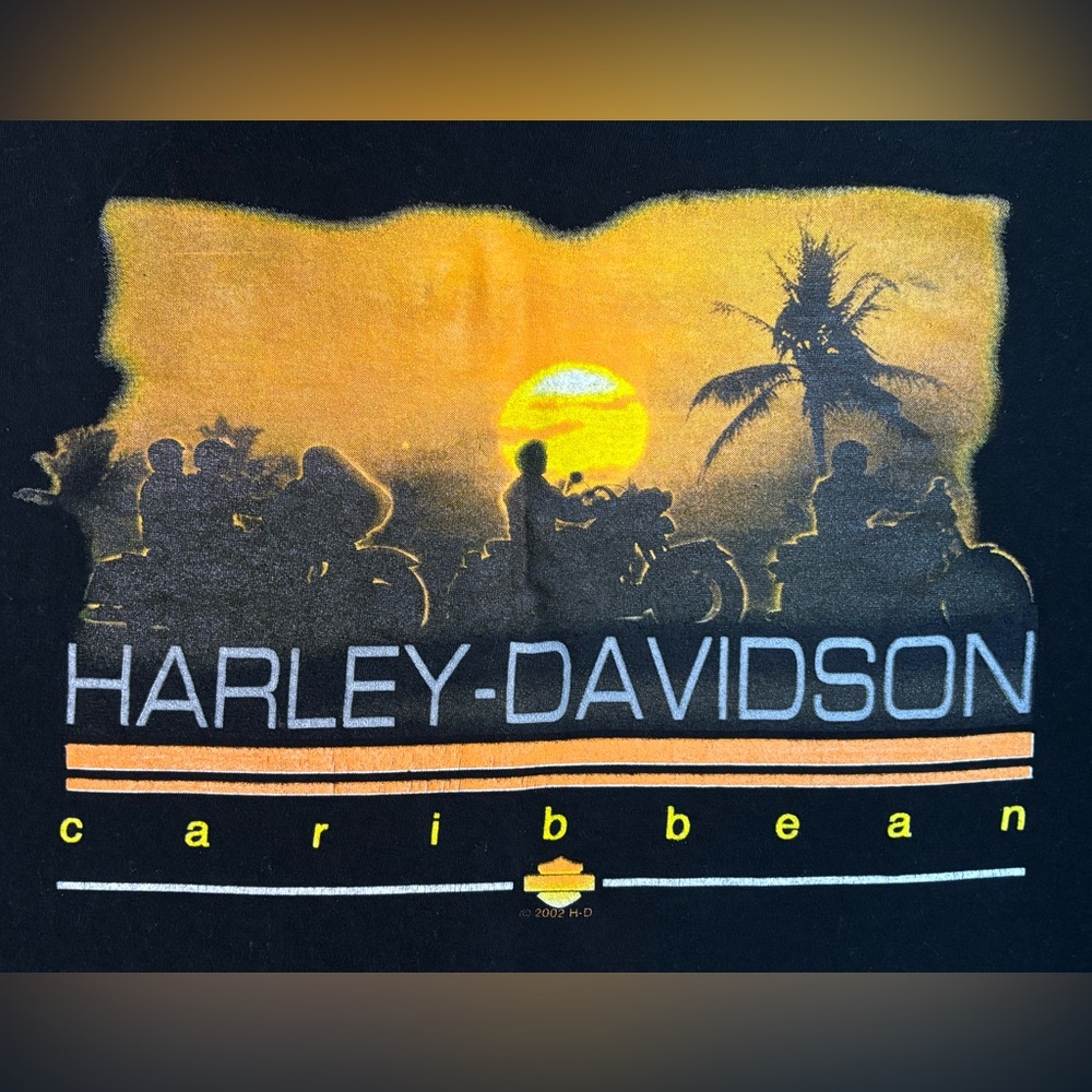 Vintage 90s Harley Davidson tank‎ top Silver Eagle Aruba Dutch Caribbean Size  L - Picture 2 of 7